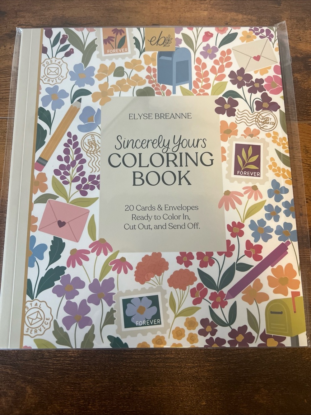 Elyse Breanne Design, Sincerely Yours Coloring Book, 20 Color-in Cards and Env..